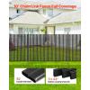 imageVEVOR Bottom Locking Privacy Slats SingleWall Vertical BottomLocking Slats for ChainLink Fence HighDensity HDPE Chain Link Slats Ideally Fit 4 High Fence for Garden Farm Sports FieldGreenBlack