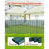imageVEVOR Bottom Locking Privacy Slats SingleWall Vertical BottomLocking Slats for ChainLink Fence HighDensity HDPE Chain Link Slats Ideally Fit 4 High Fence for Garden Farm Sports FieldGreenGreen