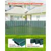 imageVEVOR Bottom Locking Privacy Slats SingleWall Vertical BottomLocking Slats for ChainLink Fence HighDensity HDPE Chain Link Slats Ideally Fit 4 High Fence for Garden Farm Sports FieldGreenGreen