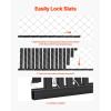 imageVEVOR Bottom Locking Privacy Slats SingleWall Vertical BottomLocking Slats for ChainLink Fence HighDensity HDPE Chain Link Slats Ideally Fit 4 High Fence for Garden Farm Sports FieldGreenBlack