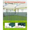 imageVEVOR Bottom Locking Privacy Slats SingleWall Vertical BottomLocking Slats for ChainLink Fence HighDensity HDPE Chain Link Slats Ideally Fit 4 High Fence for Garden Farm Sports FieldGreenGreen
