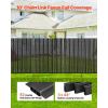 imageVEVOR Bottom Locking Privacy Slats SingleWall Vertical BottomLocking Slats for ChainLink Fence HighDensity HDPE Chain Link Slats Ideally Fit 4 High Fence for Garden Farm Sports FieldGreenBlack