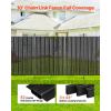 imageVEVOR Bottom Locking Privacy Slats SingleWall Vertical BottomLocking Slats for ChainLink Fence HighDensity HDPE Chain Link Slats Ideally Fit 4 High Fence for Garden Farm Sports FieldGreenBlack