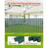 imageVEVOR Bottom Locking Privacy Slats SingleWall Vertical BottomLocking Slats for ChainLink Fence HighDensity HDPE Chain Link Slats Ideally Fit 4 High Fence for Garden Farm Sports FieldGreenGreen