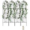imageVEVOR Garden Trellis for Climbing Plants 60 x 15 in 2 Packs Rustproof Metal Garden Flower Trellis Outdoor Climbing Rose Trellis Cucumbers Support Decorative Clematis Trellis for Courtyards Lawns87H x 20W