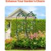 imageVEVOR Garden Trellis for Climbing Plants 60 x 15 in 2 Packs Rustproof Metal Garden Flower Trellis Outdoor Climbing Rose Trellis Cucumbers Support Decorative Clematis Trellis for Courtyards Lawns60H x 15W