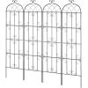 imageVEVOR Garden Trellis for Climbing Plants 60 x 15 in 2 Packs Rustproof Metal Garden Flower Trellis Outdoor Climbing Rose Trellis Cucumbers Support Decorative Clematis Trellis for Courtyards Lawns87H x 20W