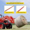 imageVEVOR Pair Hay Spear 49quot Bale Spear 3000 lbs Capacity Bale Spike Quick Attach Square Hay Bale Spears 1 34quot Red Coated Bale Forks Bale Hay Spike with Hex Nut ampamp Sleeve for Buckets Tractors Loaders