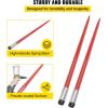 imageVEVOR Pair Hay Spear 49quot Bale Spear 3000 lbs Capacity Bale Spike Quick Attach Square Hay Bale Spears 1 34quot Red Coated Bale Forks Bale Hay Spike with Hex Nut ampamp Sleeve for Buckets Tractors Loaders