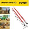 imageVEVOR Pair Hay Spear 49quot Bale Spear 3000 lbs Capacity Bale Spike Quick Attach Square Hay Bale Spears 1 34quot Red Coated Bale Forks Bale Hay Spike with Hex Nut ampamp Sleeve for Buckets Tractors Loaders