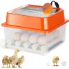 imageVEVOR 24 Egg Incubator Incubators for Hatching Eggs 360 Automatic Egg Turner with Temperature and Humidity Display 24 Eggs Poultry Hatcher with ABS Transparent Shell for Chicken Duck Quail12 Eggs Incubator