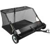 imageVEVOR Tow Behind Lawn Sweeper 48 in Pull Behind Yard Sweeper 26 cu ft Hopper Bag Capacity Leaf ampamp Grass Collector with Dumping Rope Adjustable Sweeping Height Garden Sweepers for Lawn Farm