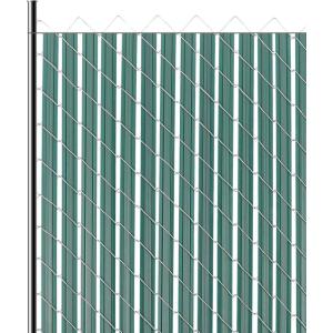 imageVEVOR Bottom Locking Privacy Slats SingleWall Vertical BottomLocking Slats for ChainLink Fence HighDensity HDPE Chain Link Slats Ideally Fit 4 High Fence for Garden Farm Sports FieldGreenGreen
