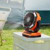 imageVEVOR 9 Camping Fan with LED Light 20000mAh Rechargeable Battery Operated 4Speed with Remote Oscillating 60H Runtime Timer ampamp Sleep Mode Quiet Portable Tent Fan for Bedroom Travel Office40000mAh