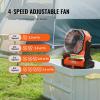 imageVEVOR 9 Camping Fan with LED Light 20000mAh Rechargeable Battery Operated 4Speed with Remote Oscillating 60H Runtime Timer ampamp Sleep Mode Quiet Portable Tent Fan for Bedroom Travel Office20000mAh