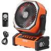 imageVEVOR 9 Camping Fan with LED Light 20000mAh Rechargeable Battery Operated 4Speed with Remote Oscillating 60H Runtime Timer ampamp Sleep Mode Quiet Portable Tent Fan for Bedroom Travel Office20000mAh