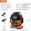 imageVEVOR 9 Camping Fan with LED Light 20000mAh Rechargeable Battery Operated 4Speed with Remote Oscillating 60H Runtime Timer ampamp Sleep Mode Quiet Portable Tent Fan for Bedroom Travel Office40000mAh