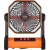 imageVEVOR 9 Camping Fan with LED Light 20000mAh Rechargeable Battery Operated 4Speed with Remote Oscillating 60H Runtime Timer ampamp Sleep Mode Quiet Portable Tent Fan for Bedroom Travel Office10000mAh