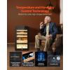 imageVEVOR Cigar Humidor Cabinet Handmade Spanish Cedar Wood Cigar Humidor for 100150 Cigars Glass Cigar Desktop Storage Case with Digital Hygrometer Humidifier Shelves and Handle Great Gift for MenBlack