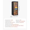 imageVEVOR Cigar Humidor Cabinet Handmade Spanish Cedar Wood Cigar Humidor for 100150 Cigars Glass Cigar Desktop Storage Case with Digital Hygrometer Humidifier Shelves and Handle Great Gift for MenBlack
