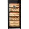 imageVEVOR Cigar Humidor Cabinet Handmade Spanish Cedar Wood Cigar Humidor for 100150 Cigars Glass Cigar Desktop Storage Case with Digital Hygrometer Humidifier Shelves and Handle Great Gift for MenBlack