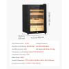imageVEVOR Cigar Humidor Cabinet Handmade Spanish Cedar Wood Cigar Humidor for 100150 Cigars Glass Cigar Desktop Storage Case with Digital Hygrometer Humidifier Shelves and Handle Great Gift for MenBlack
