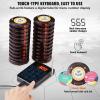 imageVEVOR F103 Restaurant Pager System 20 Pagers Max 98 Beepers Wireless Calling System Touch Keyboard with Vibration Flashing and Buzzer for Church NurseHospital ampamp HotelTouch screens