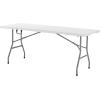 imageVEVOR Folding Table 4 Ft Heavy Duty Portable FoldinHalf Utility Table Indoor Outdoor Plastic Rectangle Table with Adjustable Height and Built in Handle for Party Dining Picnic Camping WhiteWhite