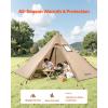 imageVEVOR Hot Tent Camping Tipi Hot Tents with Stove Jack Portable Winter Camping Tents with Snow Skirt Easy Setup Waterproof 4 Season Shelter Tents for Fishing Backpacking2 Persons
