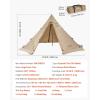 imageVEVOR Hot Tent Camping Tipi Hot Tents with Stove Jack Portable Winter Camping Tents with Snow Skirt Easy Setup Waterproof 4 Season Shelter Tents for Fishing Backpacking46 Persons
