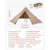imageVEVOR Hot Tent Camping Tipi Hot Tents with Stove Jack Portable Winter Camping Tents with Snow Skirt Easy Setup Waterproof 4 Season Shelter Tents for Fishing Backpacking2 Persons