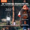 imageVEVOR LED Camping Lantern Allinone 1000LM 360 Illumination 4 Lighting Modes Rechargeable Outdoor Flashlight USB Charging Durable Robust Light Ideal for Hiking Fishing Outages Car Repairs