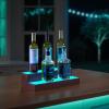 imageVEVOR LED Lighted Liquor Bottle Display 2Tier 16 Inch Whiskey Rack Supports USB Illuminated Home Bar Shelf with RF Remote ampamp App Control 7 Static Colors Acrylic Wood Lighted Shelf for 8 Bottles2 Step 16 InchesWoodAcrylic
