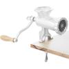 imageVEVOR Manual Meat Grinder Heavy Duty Cast Iron Hand Meat Grinder with Steel Table Clamp Meat Mincer Sausage Maker with 1 Cutting Blade 2 Cutting Plates 3 Sausage Tubes for Beef Pepper Mushroom8