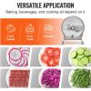 imageVEVOR Manual Vegetable Fruit Slicer 005quot012mm Thickness Adjustable Commercial Slicer Machine Stainless Steel Food Cutter Slicing Machine with 2 Spare Blades for Potato Cucumber Lemon TomatoManualStainless Steel