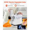 imageVEVOR Manual Vegetable Fruit Slicer 005quot012mm Thickness Adjustable Commercial Slicer Machine Stainless Steel Food Cutter Slicing Machine with 2 Spare Blades for Potato Cucumber Lemon Tomato200W