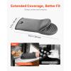 imageVEVOR Oven Mitts Mini Oven Mitt Set with NonSlip Silicone Strips High Heat Resistant to 500 Lightweight Cotton Baking Mitts 1307 x 61 inch with 2 NoMarks Hooks for Home Kitchen 2 PieceGray