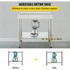 imageVEVOR Stainless Steel Prep Table 24 x 15 x 35 Inch 440lbs Load Capacity Heavy Duty Metal Worktable with Backsplash Adjustable Undershelf ampamp 4 Casters Commercial Workstation for Kitchen Restaurant36 x 24 x 35 Inch