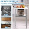 imageVEVOR Stainless Steel Prep Table 24 x 18 x 36 Inch 600lbs Load Capacity Heavy Duty Metal Worktable with Adjustable Undershelf ampamp Feet Commercial Workstation for Kitchen Restaurant Garage Backyard241836In