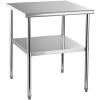 imageVEVOR Stainless Steel Prep Table 24 x 18 x 36 Inch 600lbs Load Capacity Heavy Duty Metal Worktable with Adjustable Undershelf ampamp Feet Commercial Workstation for Kitchen Restaurant Garage Backyard3030 In