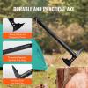 imageVEVOR Survival Shovel Survival Axe 28in1 Camping Folding Shovels with Hatchet Stainless Steel Tactical Shovel Hatchet Combo Multifunctional Emergency Survival Gear Equipment for Camping Hiking28 in 1