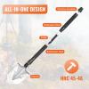 imageVEVOR Survival Shovel Survival Axe 28in1 Camping Folding Shovels with Hatchet Stainless Steel Tactical Shovel Hatchet Combo Multifunctional Emergency Survival Gear Equipment for Camping Hiking8 in 1