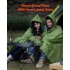 imageVEVOR Waterproof Camping Blanket Large Warm Wearable Outdoor Fleece Stadium Blanket Windproof Flame Retardant Great for Picnics Hiking Sports Events Travel Beach Car 79quot x 59quot Army Green