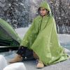 imageVEVOR Waterproof Camping Blanket Large Warm Wearable Outdoor Fleece Stadium Blanket Windproof Flame Retardant Great for Picnics Hiking Sports Events Travel Beach Car 79quot x 59quot Army Green