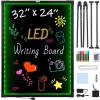 imageVEVOR 32quotx24quot LED Message Writing Board Menu Sign Boards Illuminated Erasable Lighted Chalkboard Neon Effect Drawing Panel with 8 Fluorescent Chalk Markers and Remote Control32x24