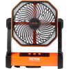 imageVEVOR 9 Camping Fan with LED Light 20000mAh Rechargeable Battery Operated 4Speed with Remote Oscillating 60H Runtime Timer ampamp Sleep Mode Quiet Portable Tent Fan for Bedroom Travel Office20000mAh