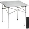 imageVEVOR Folding Table 4 Ft Heavy Duty Portable FoldinHalf Utility Table Indoor Outdoor Plastic Rectangle Table with Adjustable Height and Built in Handle for Party Dining Picnic Camping WhiteSilver