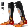 imageVEVOR Heated Socks Small Size 5000mAh Battery Rechargeable Heating Socks with 4 Heating Levels Electric Heated Sock with APP Control for Men Women Foot Warmer for Hunting Riding Camping HikingMedium