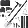 imageVEVOR Survival Shovel Survival Axe 28in1 Camping Folding Shovels with Hatchet Stainless Steel Tactical Shovel Hatchet Combo Multifunctional Emergency Survival Gear Equipment for Camping Hiking28 in 1