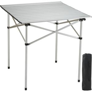 imageVEVOR Folding Table 4 Ft Heavy Duty Portable FoldinHalf Utility Table Indoor Outdoor Plastic Rectangle Table with Adjustable Height and Built in Handle for Party Dining Picnic Camping WhiteSilver